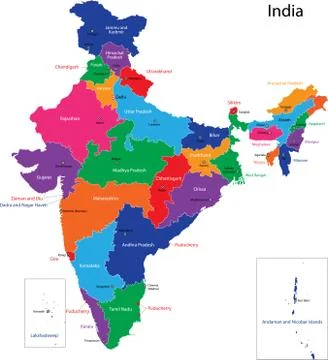 India map Stock Illustration