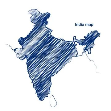 India map Stock Illustration