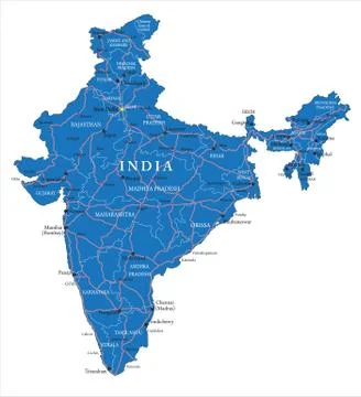 India map Stock Illustration