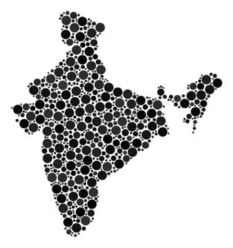 India Map Mosaic of Dots Stock Illustration