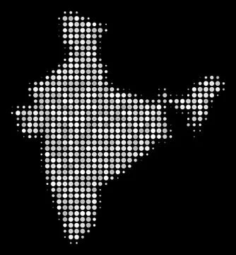 India Map Mosaic of Small Spheres Stock Illustration