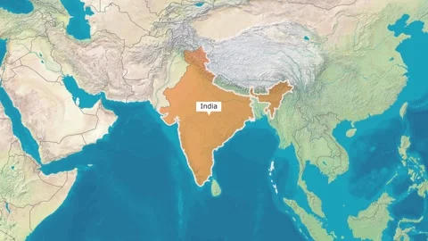 India Map New Style Stock-Footage 296474035