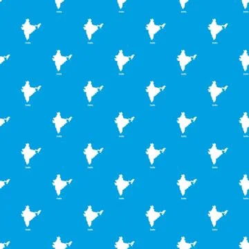India map pattern vector seamless blue Illustrazione stock