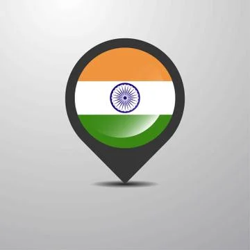 India Map Pin Stock Illustration