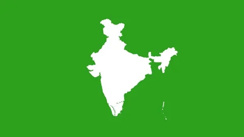 India Map Showing States Highlighted Green Screen Animation 4K 库存影片 329917895