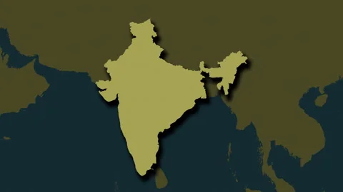 India map - solid. Shadow. Pattern. | Stock Video | Pond5