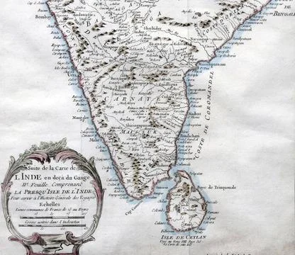 India map ; suite de la carte de l inde en deca du gange Copyright: xJehan... Fotos de archivo