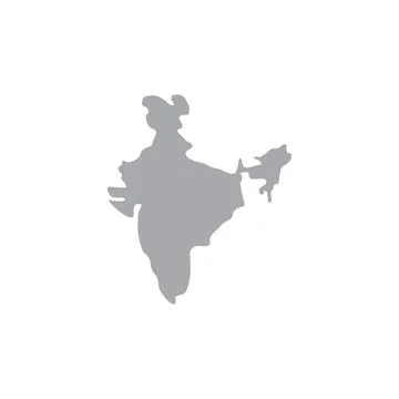 India Map on White Background. Asia Country Vector Illustration Stock Illustration