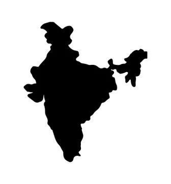 India map on white Stock Illustration