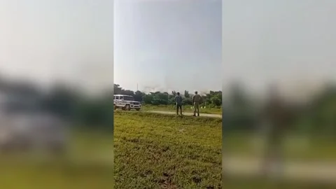 India: Massive demolition of eight cooling towers undertaken in southern Ind... 動画素材 281051296