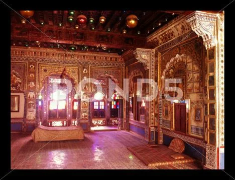 India-Meharangarh Palace interior Stock Photos