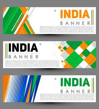 India modern banner template vector set design Stock Illustration