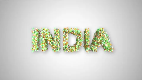 INDIA Motion Graphic text 3d Stock Footage 138380955