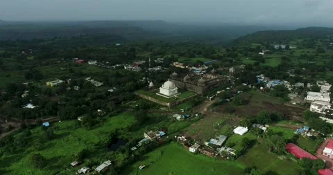 India MP Mandu Central Group Aerial view Video stock 278455991