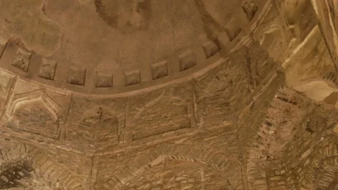 India MP Mandu Hathi mahal group Darya khans mosque Dome Interior Video stock 281262325