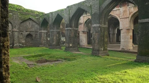 India MP Mandu Hathi mahal group Hathi mahal Video stock 281263383