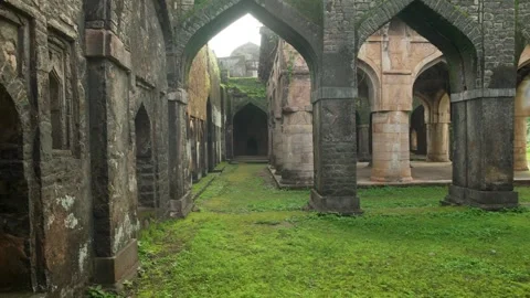 India MP Mandu Hathi mahal group Hathi mahal Video stock 281263396