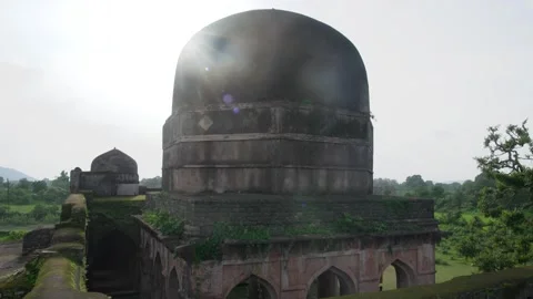 India MP Mandu Hathi mahal group Hathi mahal Video stock 281263520