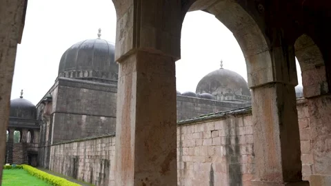 India MP Mandu Jami masjid Dome Video stock 278454053