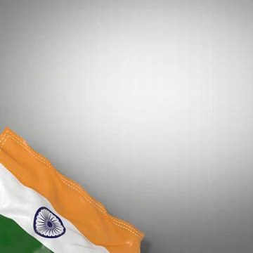India - national flag and gradient background - square format - 3D illustrati Illustrazione stock