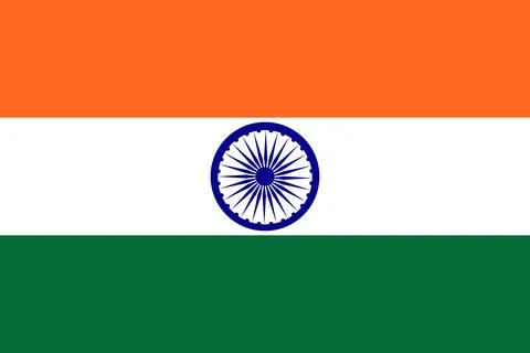 India national flag flat vector illustration Stock Illustration