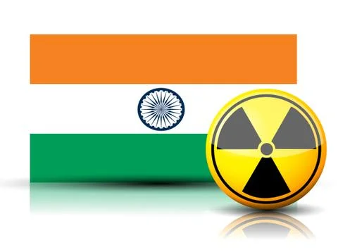 India nuclear flag Stock Illustration