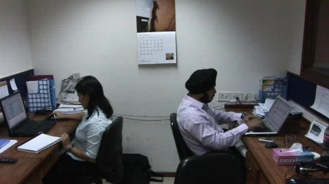 India Office Workers 1 Stock Footage 262652