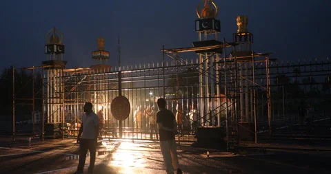 India Pakistan Border Gate Stock Footage 317526153