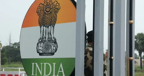 India Pakistan Border Gate Stock Footage 317530863