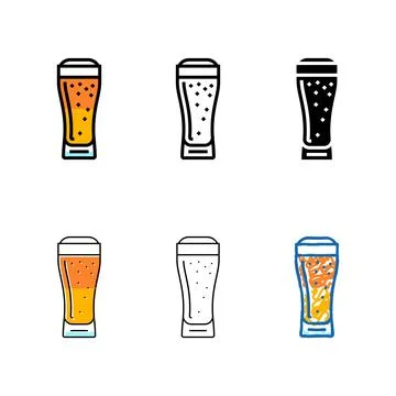 India pale ale beer pack glass color icon vector Stock Illustration