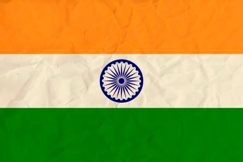 India paper  flag Stock Illustration