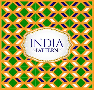 India pattern, Background texture and emblem Stock Illustration