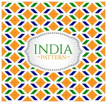 India pattern, Background texture and emblem Stock Illustration