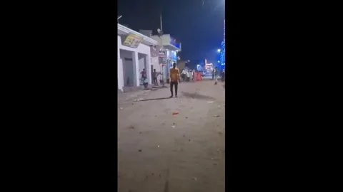 India: A petrol bomb exploded while a reel was being made in Hapur Video stock 320649841