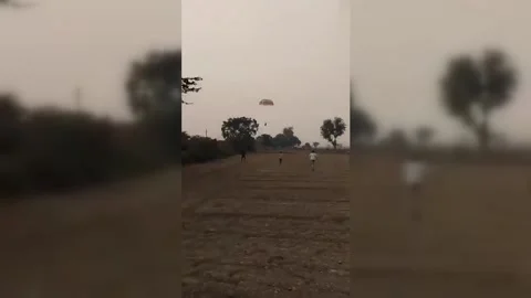 India: The pilot and another crew member managed to eject safely from the... Stock Footage 290462580