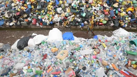 INDIA-PLASTIC WASTE-ENVIRONMENT-SCRAPYARD Stock Footage 145717935