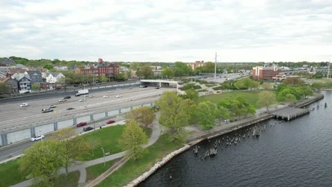 India Point Park Bridge Stock Footage 153895992