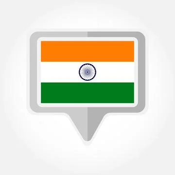 India pointer map Illustrazione stock