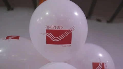 India-Post-Balloons-decoration Stock Footage 95943633