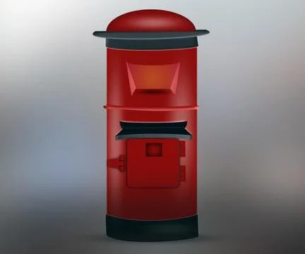 India post letter box or post box, post office illustration Stock Illustration