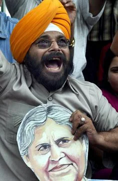 India Protest Against Commodity Rises - Sep 2005 Stock Photos
