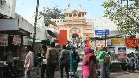 India Pushkar crowd of people Stock Footage 24631415