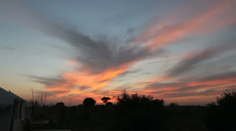India Rajasthan drifting clouds at sunset time lapse  Stock Footage 24592324
