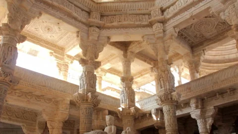 India. Ranakpur Temple. Interior interior Stock-Footage 217855489