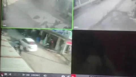 India: Reckless driver strikes two teenage girls returning home, locals g... Video stock 320781166