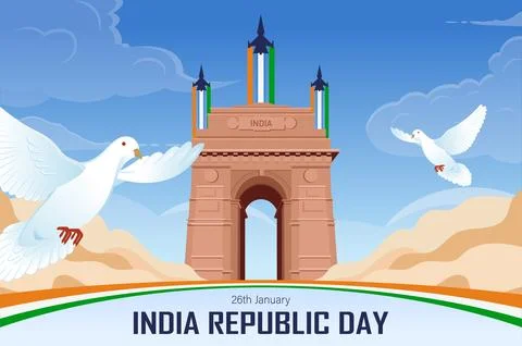 India Republic Day Stock Illustration