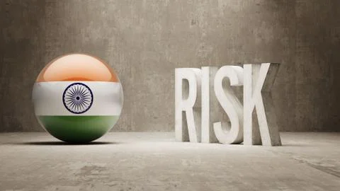 India. Risk Concept. Stock Illustration