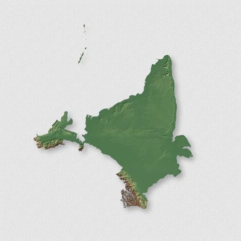 India Rotating 3D Relief Map Seamless Loop, Alpha Channel 4K 스톡 동영상 340714420