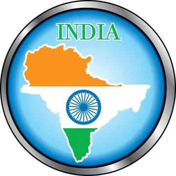 India Round Button Stock Illustration