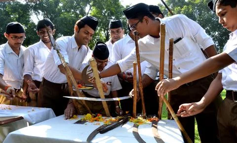 India Rss Foundation Day - Oct 2016 Stock Photos